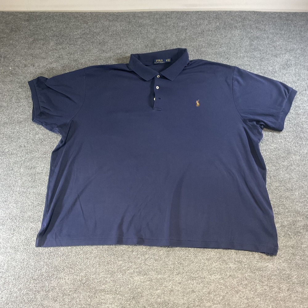 Polo Ralph Lauren Mens 4XB Navy Blue Short Sleeve Pony Logo Polo Shirt